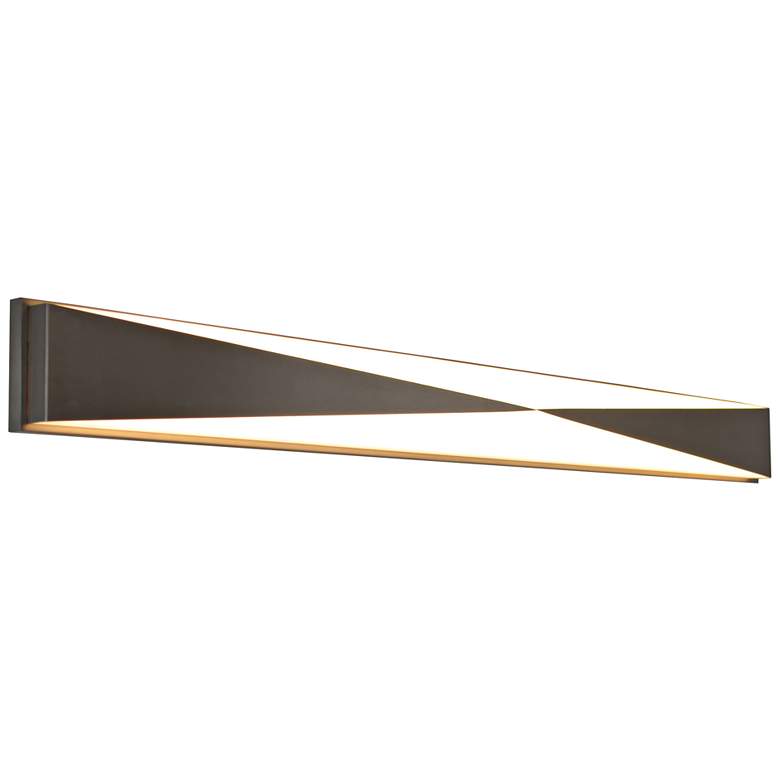 Image 1 Novara 25 inch Wide Plated Satin Nickel LED Bath Light