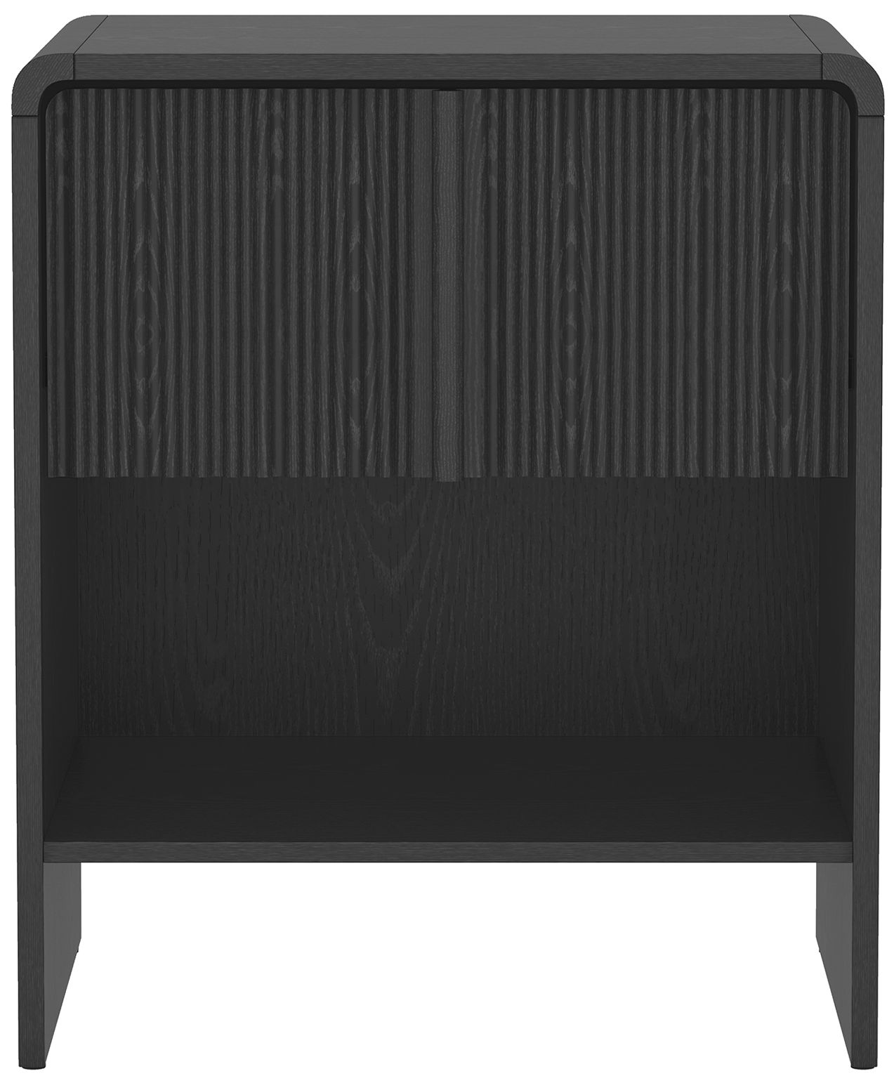 Image 2 Novara Contemporary 22" Nightstand in Black (1-Drawer)