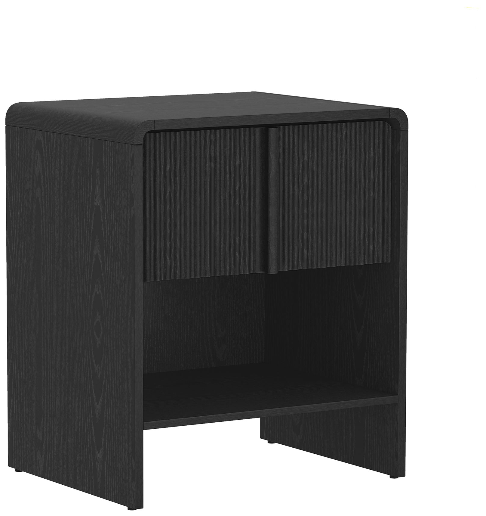 Image 7 Novara Contemporary 22" Nightstand in Black (1-Drawer) more views