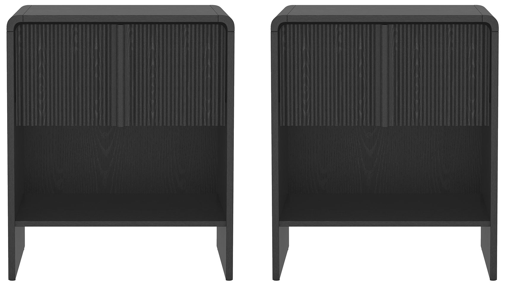 Novara Contemporary 22" Nightstand in Black (1-Drawer)