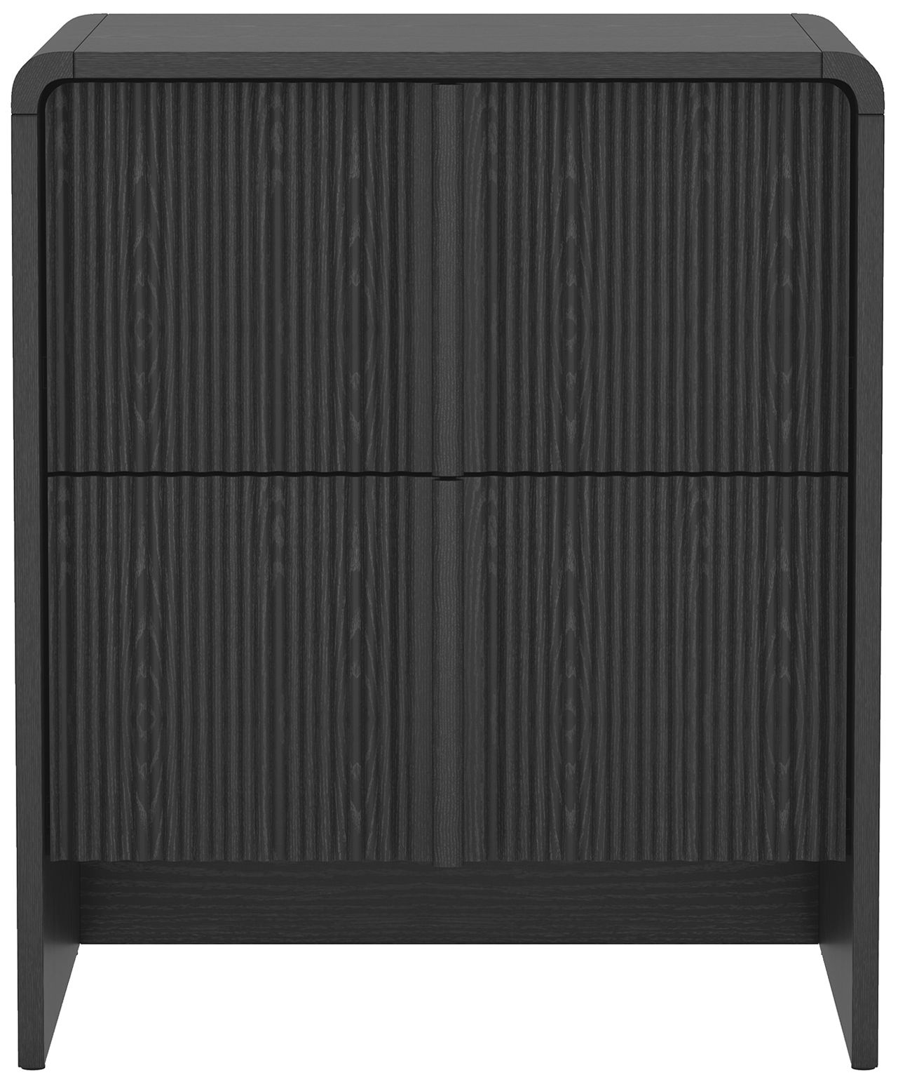 Image 2 Novara Contemporary 22" Nightstand in Black (2-Drawer)