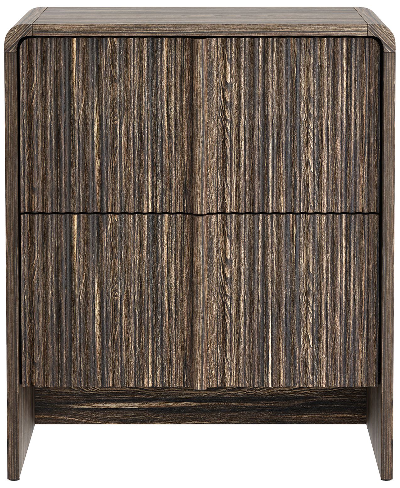Image 2 Novara Contemporary 22" Nightstand in Jacobean Walnut (2-Drawer)