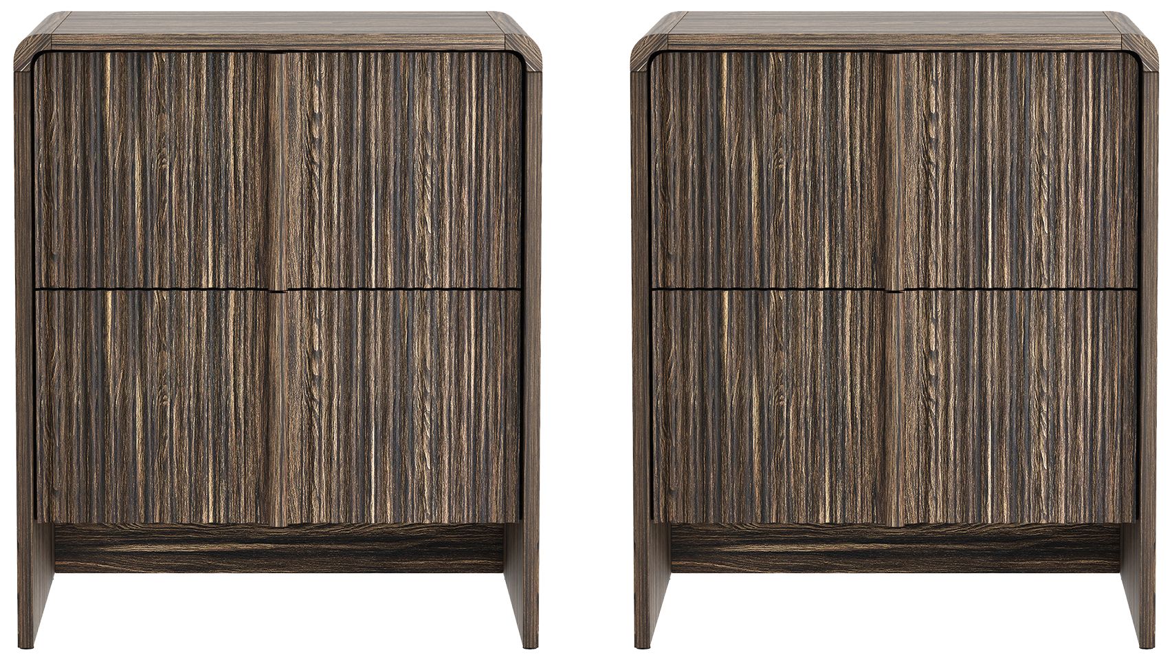 Novara Contemporary 22" Nightstand in Jacobean Walnut (2-Drawer)