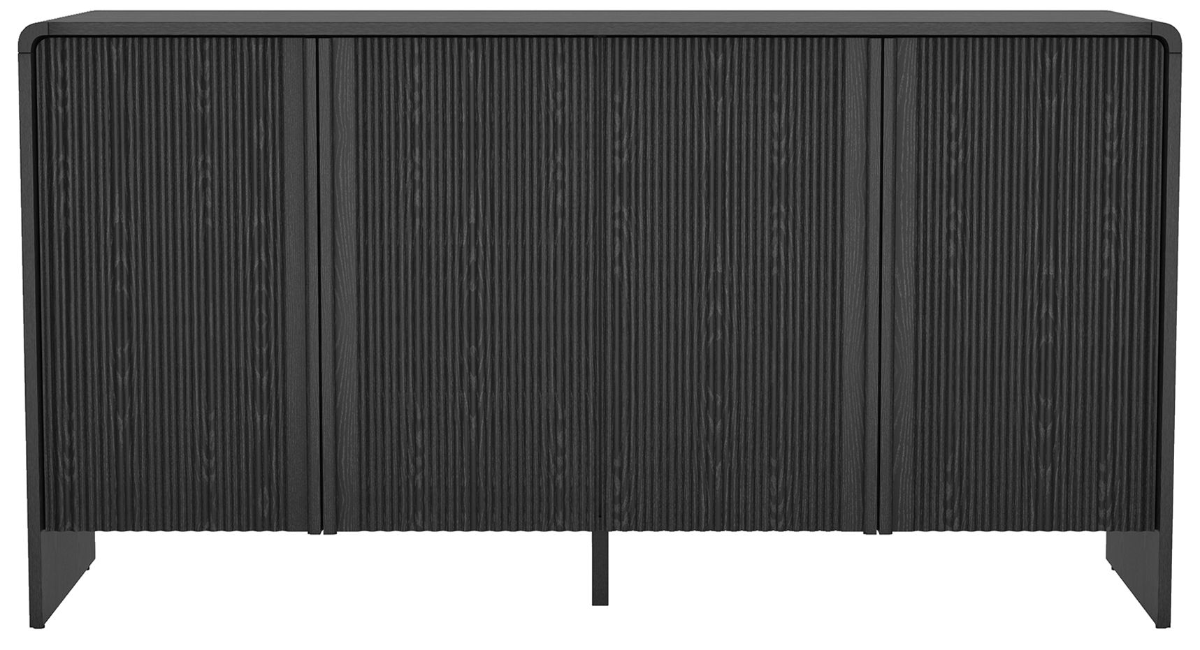 Image 2 Novara Contemporary 60" Sideboard in Black (4-Door)
