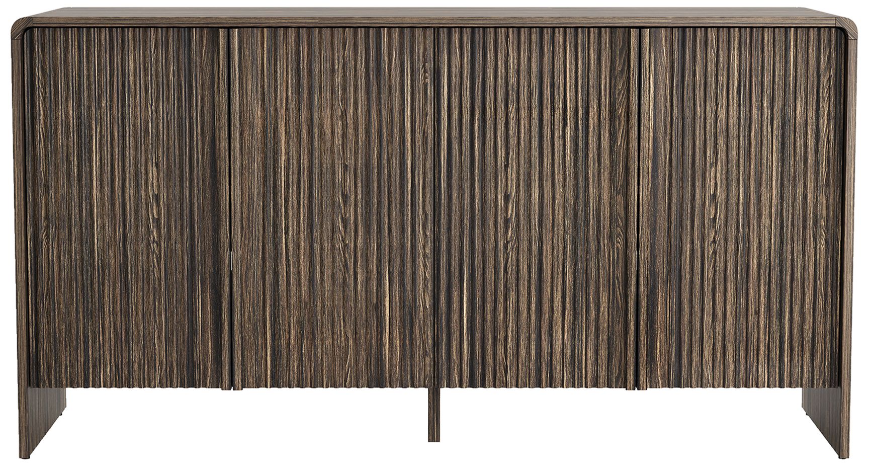 Image 2 Novara Contemporary 60" Sideboard in Jacobean Walnut (4-Door)