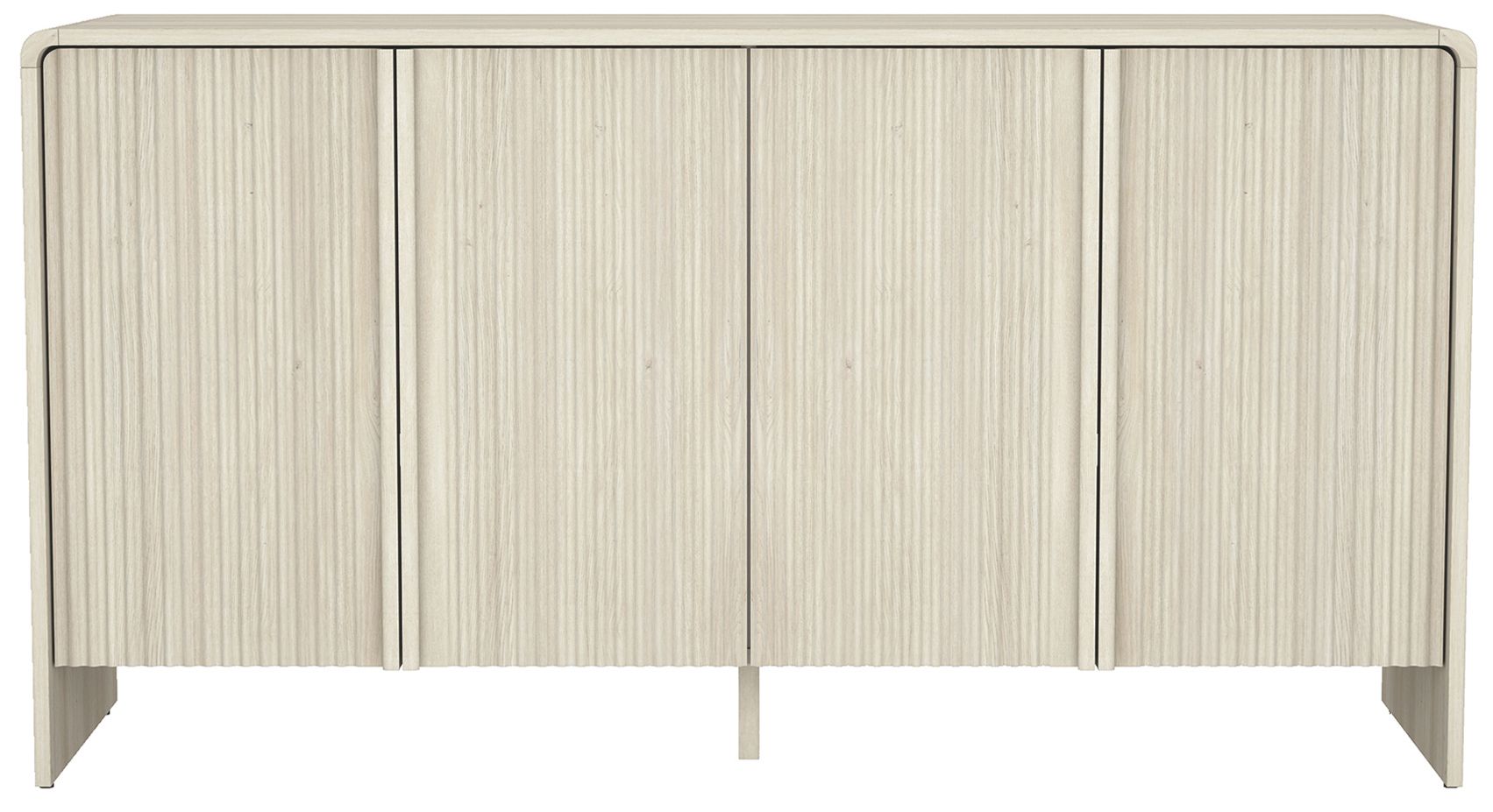 Image 2 Novara Contemporary 60" Sideboard in Whitewashed Oak (4-Door)