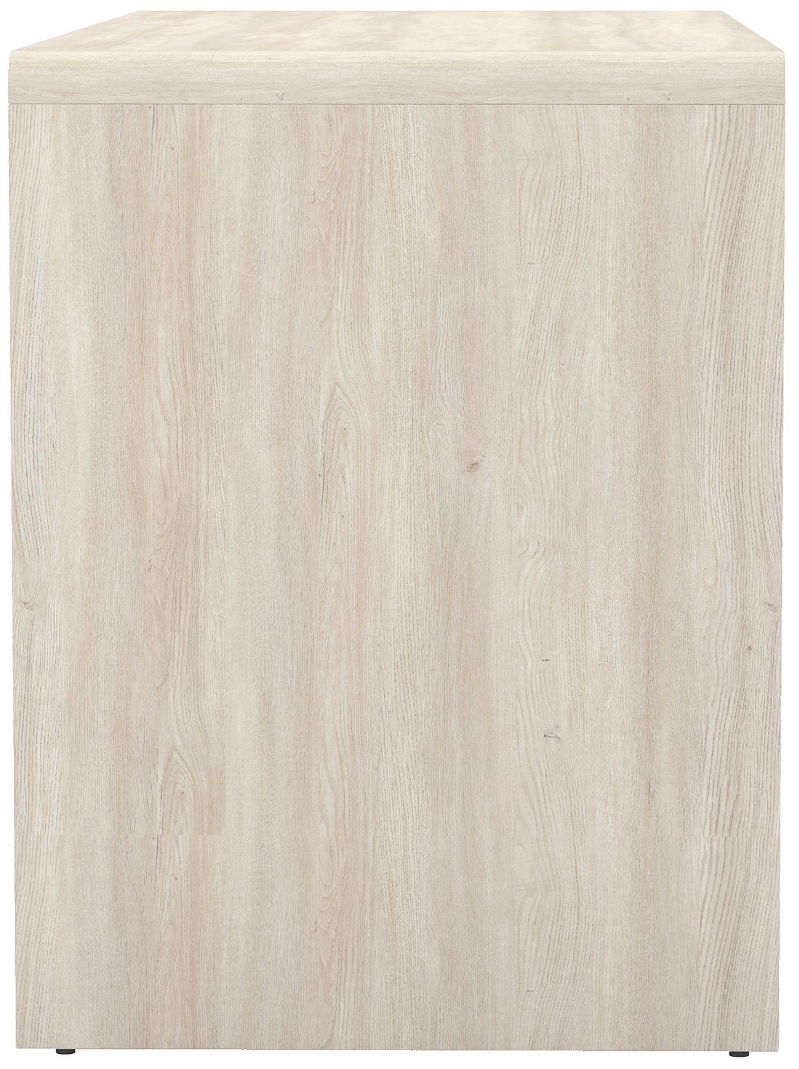 Novara Contemporary 60" Writing Desk in Whitewashed Oak (2-Drawer)