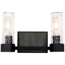 Novarre 2 Light Bath Vanity In Black And Grey