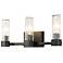 Novarre 3 Light Bath Vanity In Grey And Black