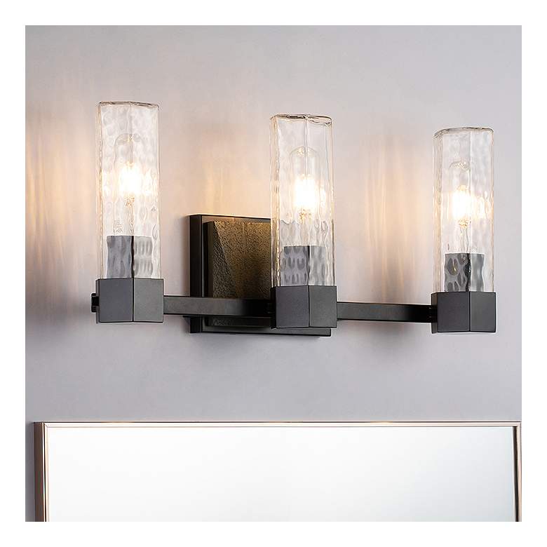Image 1 Novarre 3 Light Bath Vanity In Grey And Black