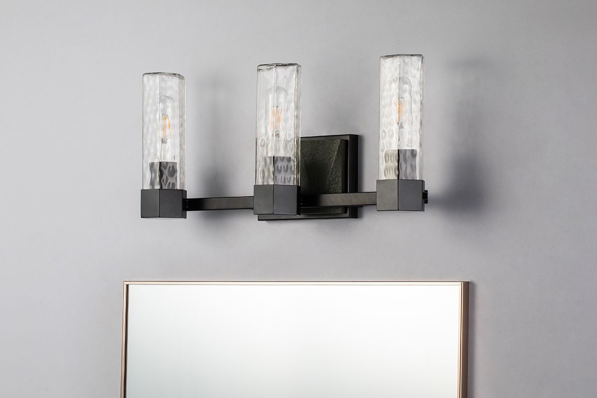 Image 4 Novarre 3 Light Bath Vanity In Grey And Black more views