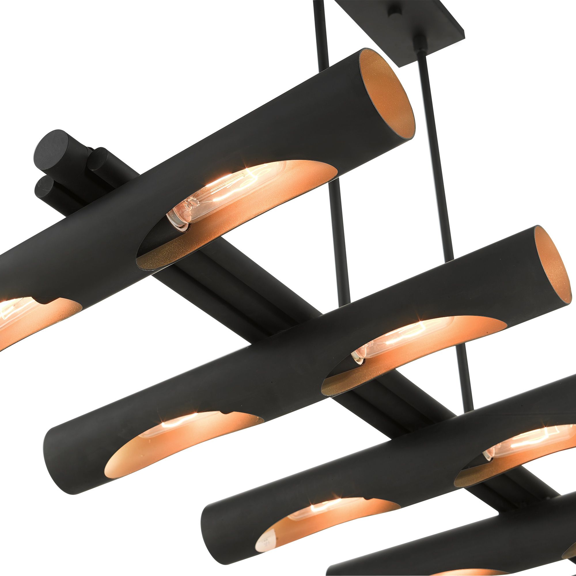 Novato 10 Light Black Linear Chandelier