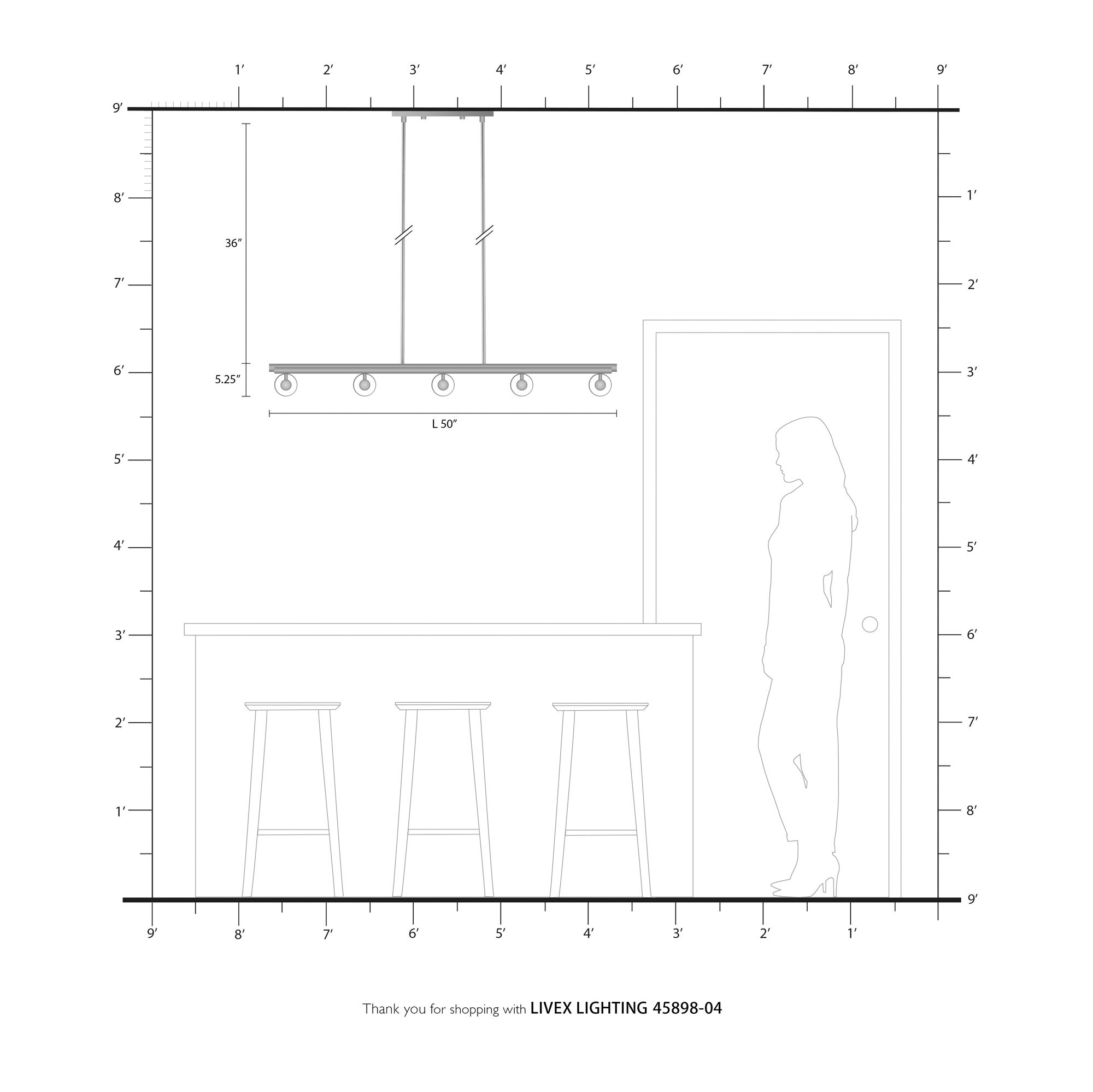 Novato 10 Light Black Linear Chandelier