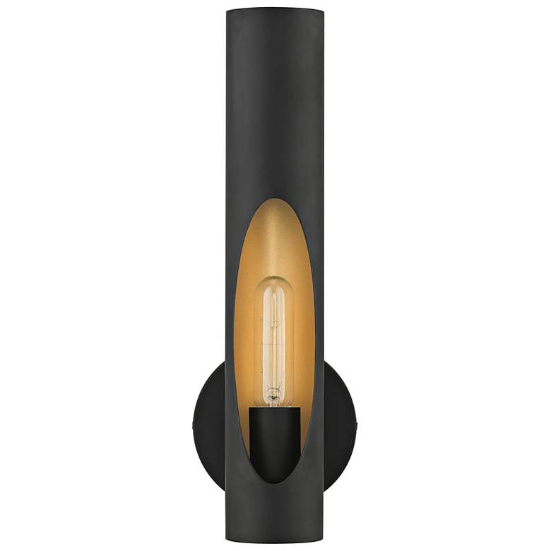Image 5 Novato 16" High Black Wall Sconce more views