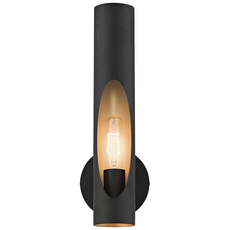 Image 6 Novato 16" High Black Wall Sconce more views