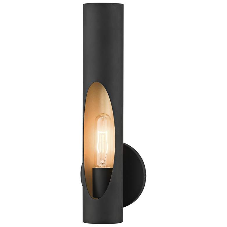 Image 7 Novato 16" High Black Wall Sconce more views