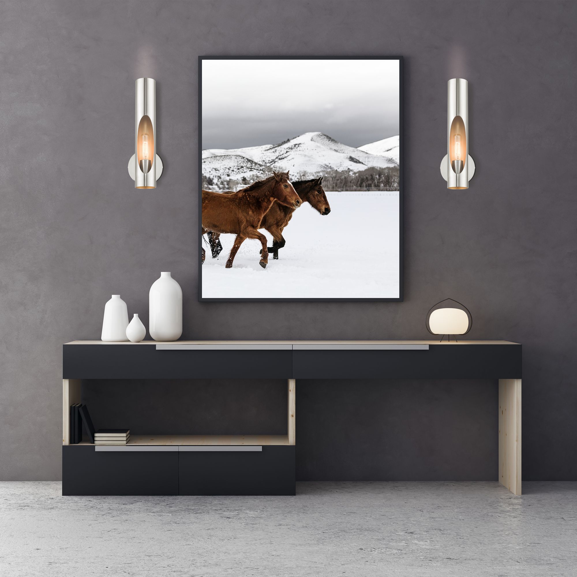 Novato 16" High Brushed Nickel Wall Sconce