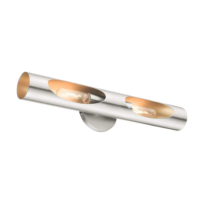 Image 6 Novato 2 Light Brushed Nickel ADA Sconce more views