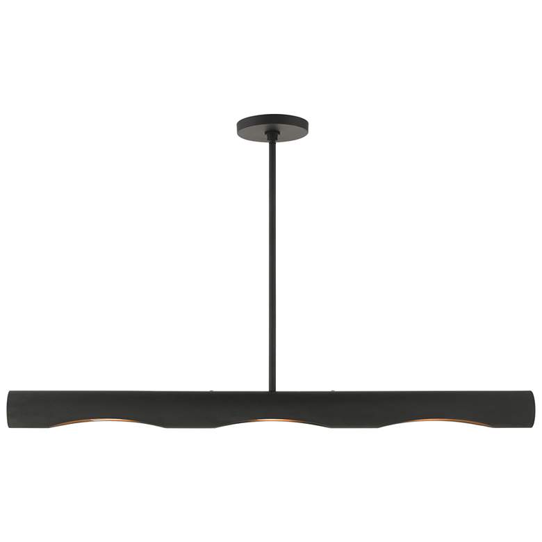 Image 1 Novato 3 Light Black Linear Chandelier