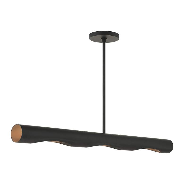 Image 5 Novato 3 Light Black Linear Chandelier more views