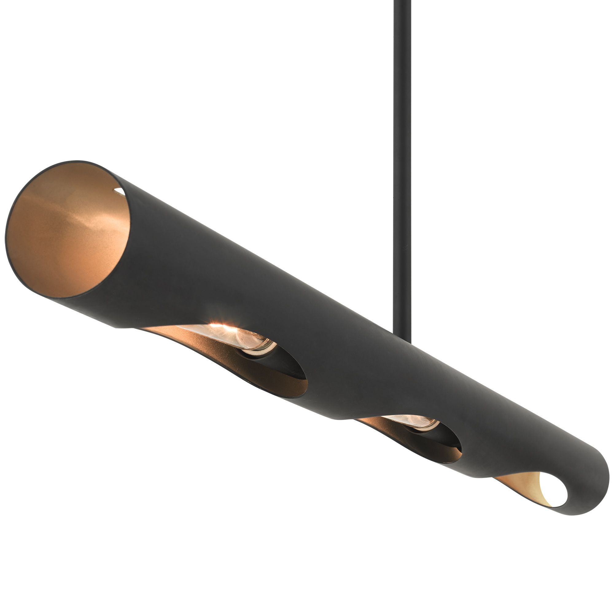 Novato 3 Light Black Linear Chandelier