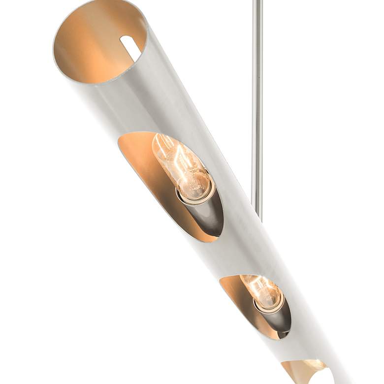 Image 7 Novato 3 Light Brushed Nickel Linear Chandelier more views
