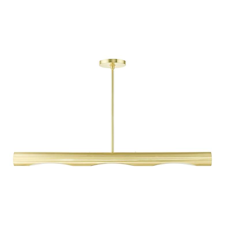 Image 3 Novato 3 Light Satin Brass Linear Chandelier more views