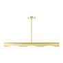3_Novato 3 Light Satin Brass Linear Chandelier more views