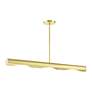 7_Novato 3 Light Satin Brass Linear Chandelier more views