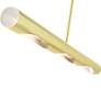 Novato 3 Light Satin Brass Linear Chandelier