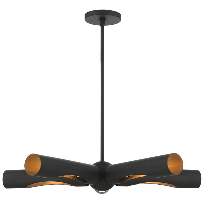 Image 1 Novato 5 Light Black Chandelier