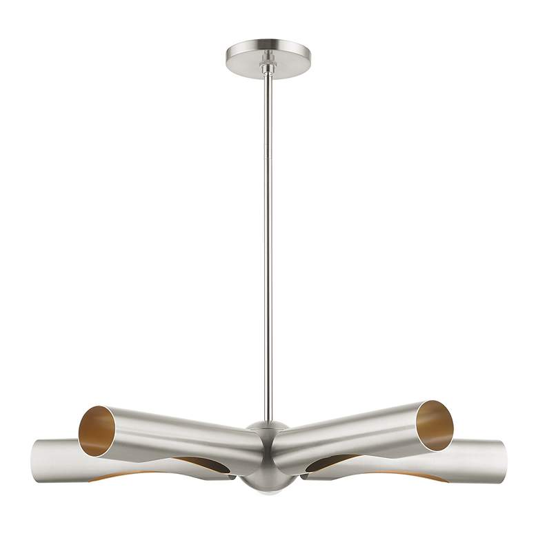 Image 3 Novato 5 Light Brushed Nickel Chandelier more views