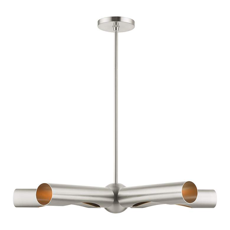 Image 4 Novato 5 Light Brushed Nickel Chandelier more views