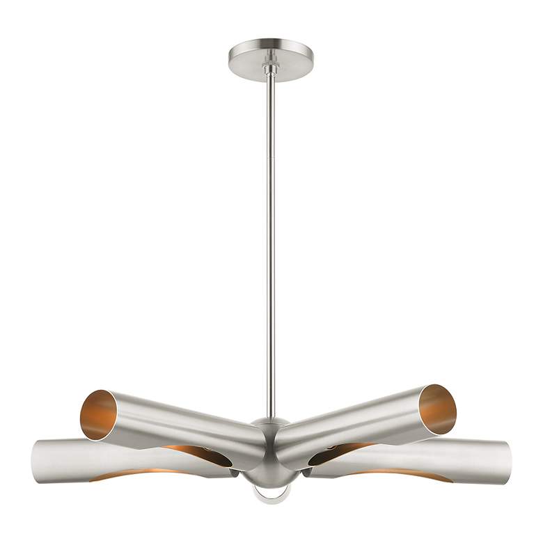 Image 5 Novato 5 Light Brushed Nickel Chandelier more views