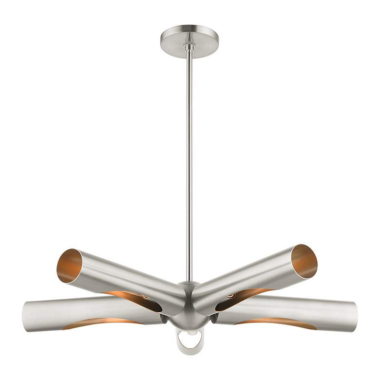 Image 6 Novato 5 Light Brushed Nickel Chandelier more views