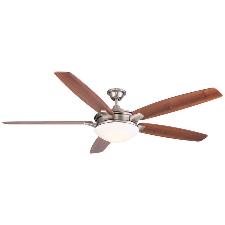 Image 1 Novato 70" Nickel Finish, Reversible Blades Ceiling Fan by Wind River