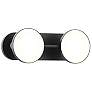 1_Novel 5 1/4" High Black 2-Light LED Wall Sconce