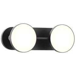 Novel 5 1/4" High Black 2-Light LED Wall Sconce