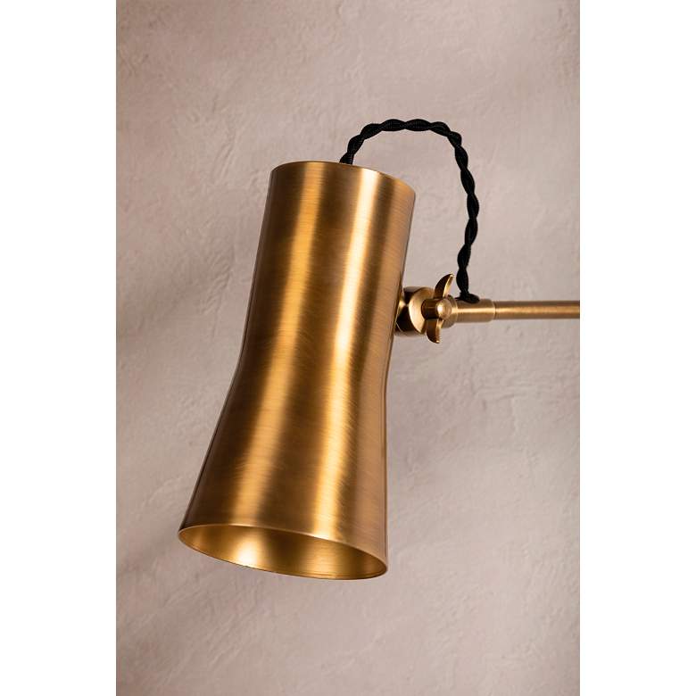 Image 5 Novel Patina Brass Plug-In Swing Arm Wall Lamp more views
