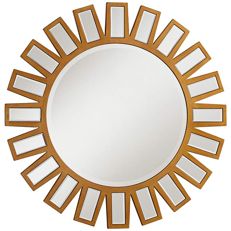 Image 1 Novella Gold Sunburst 34" Round Wall Mirror