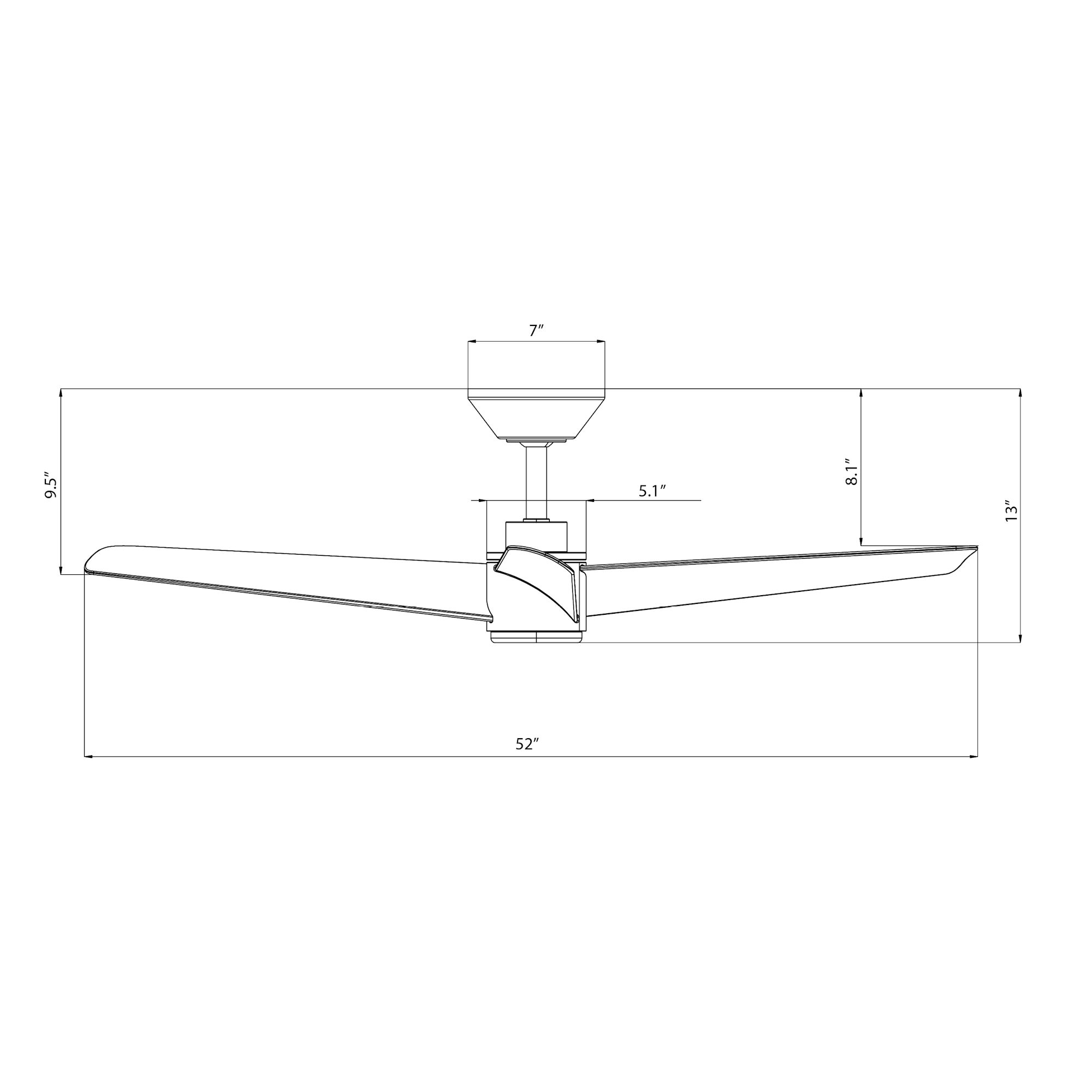 Novelle 3-Blade LED Smart Ceiling Fan
