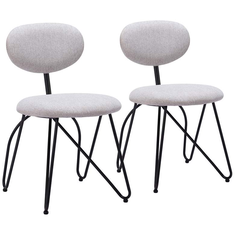 Novia Chair Novi Dining Chair (Set of 2) Dove Gray - #9067A | Lamps Plus