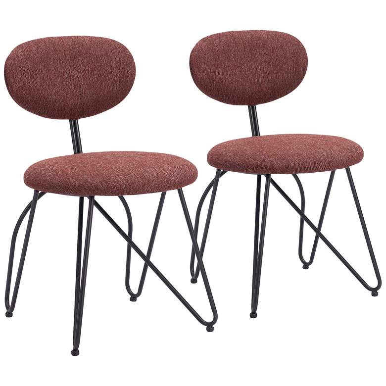 Image 1 Novi Dining Chair (Set of 2) Maroon Brown