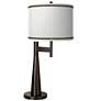 Novo Table Lamp with Faux Pleated Giclee Print Lamp Shade