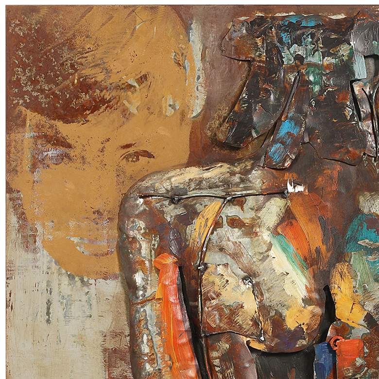 Image 3 Nude Study 1 48" High Mixed Media Metal Dimensional Wall Art more views