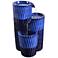 Nueva 25" High Cobalt Blue Ceramic Outdoor Floor Fountain