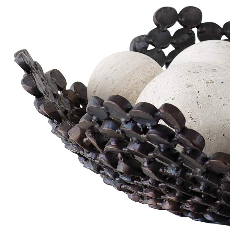 Image 4 Nugget 18" Wide Torched Metal Modern Decorative Bowl more views