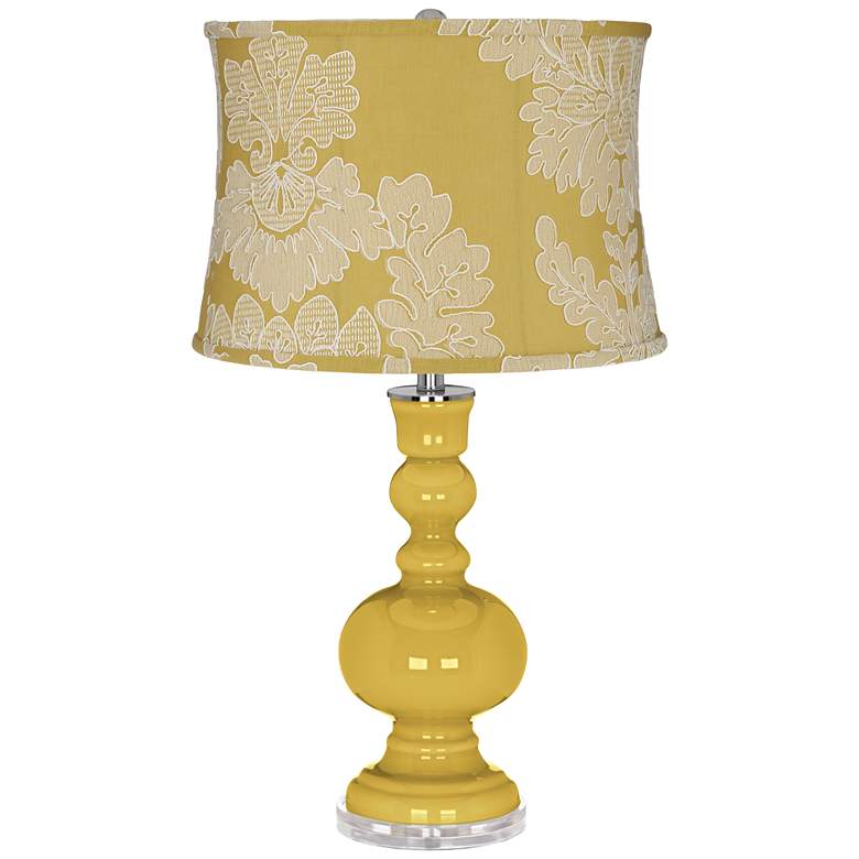 Image 1 Nugget Apothecary Table Lamp With Yellow Drum Shade
