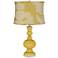 Nugget Apothecary Table Lamp With Yellow Drum Shade
