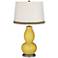 Nugget Double Gourd Table Lamp with Wave Braid Trim